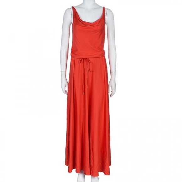 Diane Von Furstenberg Dresses & Skirts - Diane von Furstenberg Orange Tadd Silk Maxi Dress